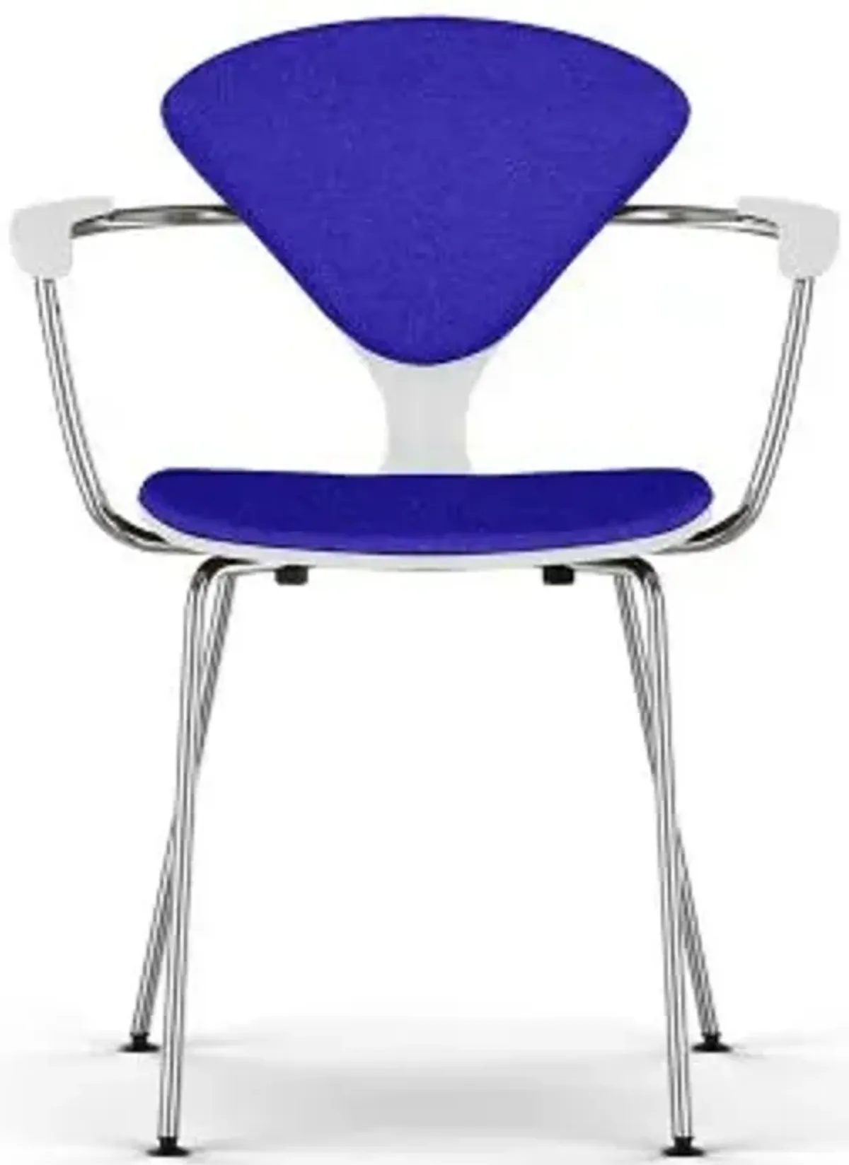Cherner Seat and Back Upholstered Metal Base Armchair