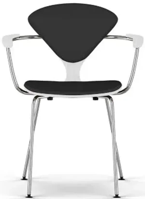 Cherner Seat and Back Upholstered Metal Base Armchair