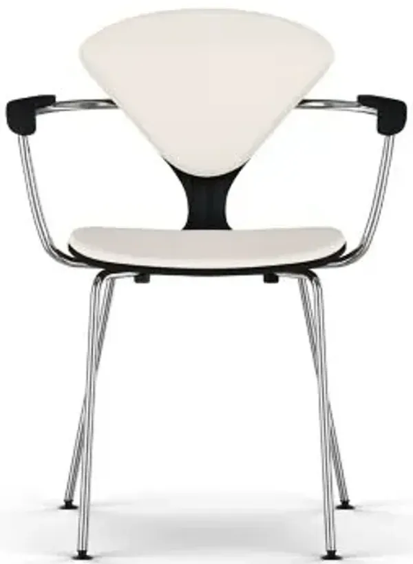 Cherner Seat and Back Upholstered Metal Base Armchair