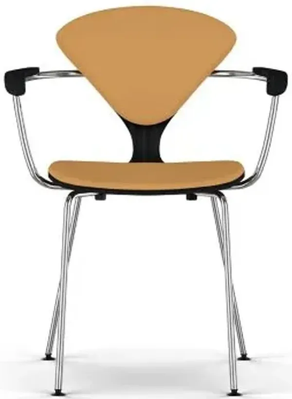 Cherner Seat and Back Upholstered Metal Base Armchair