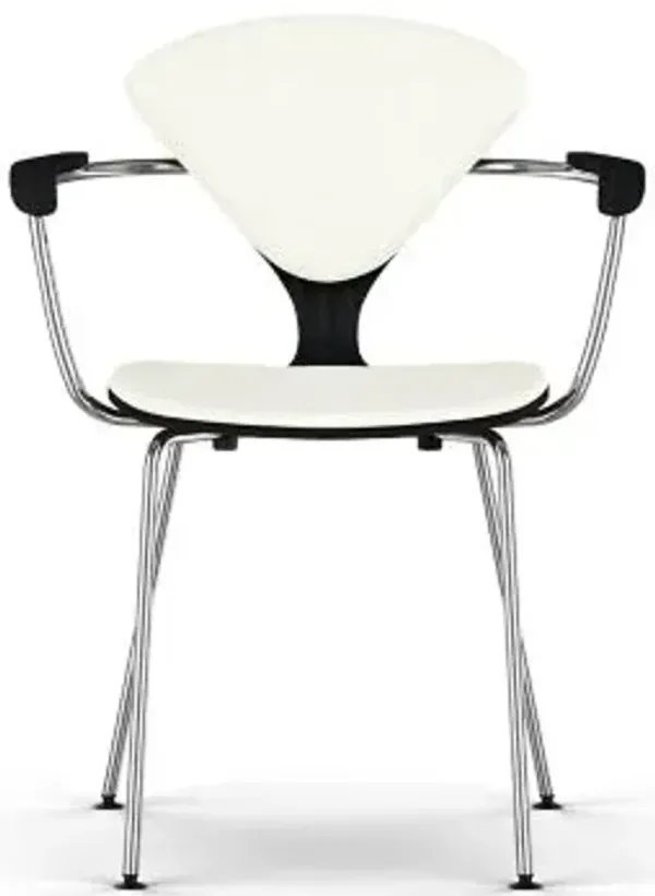 Cherner Seat and Back Upholstered Metal Base Armchair