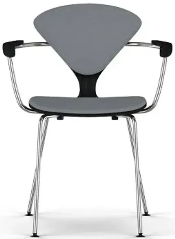 Cherner Seat and Back Upholstered Metal Base Armchair