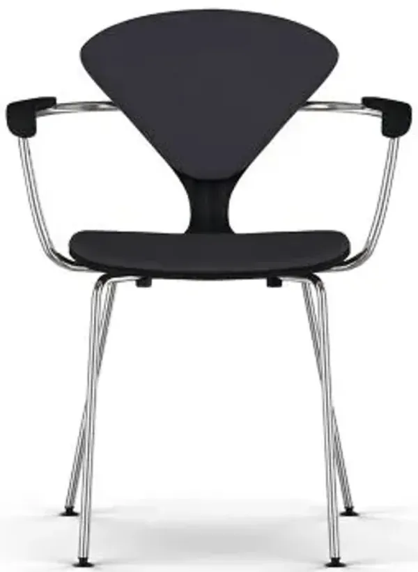 Cherner Seat and Back Upholstered Metal Base Armchair