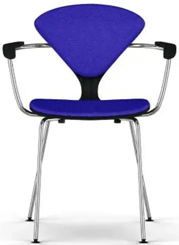 Cherner Seat and Back Upholstered Metal Base Armchair
