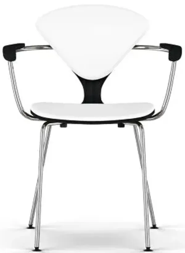Cherner Seat and Back Upholstered Metal Base Armchair