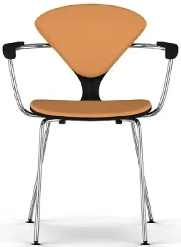 Cherner Seat and Back Upholstered Metal Base Armchair
