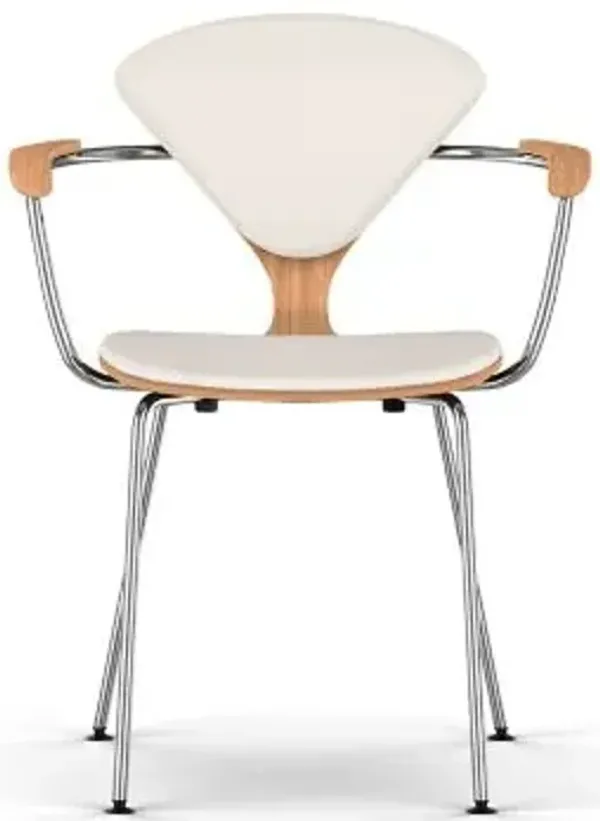 Cherner Seat and Back Upholstered Metal Base Armchair