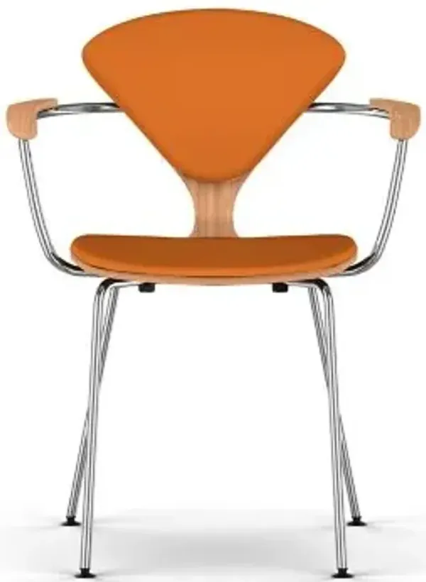Cherner Seat and Back Upholstered Metal Base Armchair