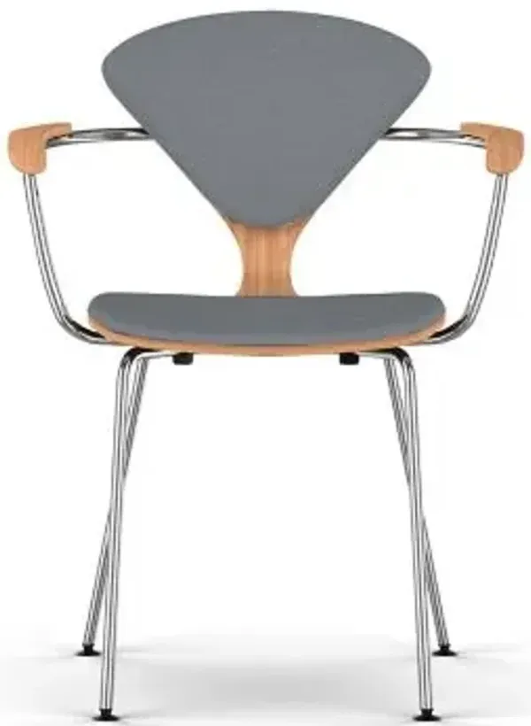 Cherner Seat and Back Upholstered Metal Base Armchair