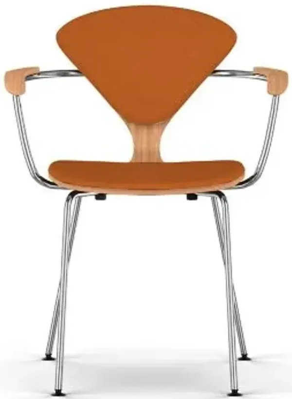 Cherner Seat and Back Upholstered Metal Base Armchair