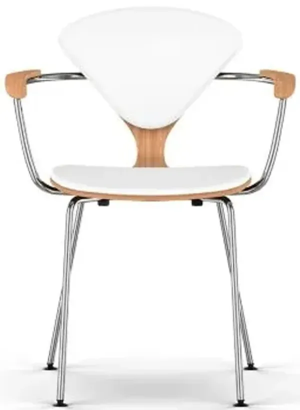 Cherner Seat and Back Upholstered Metal Base Armchair