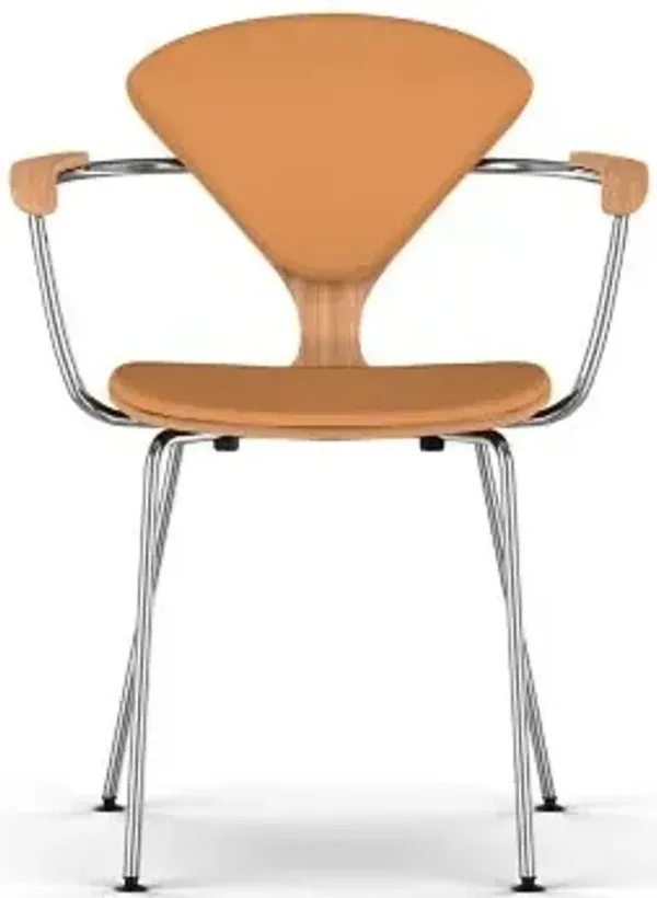 Cherner Seat and Back Upholstered Metal Base Armchair