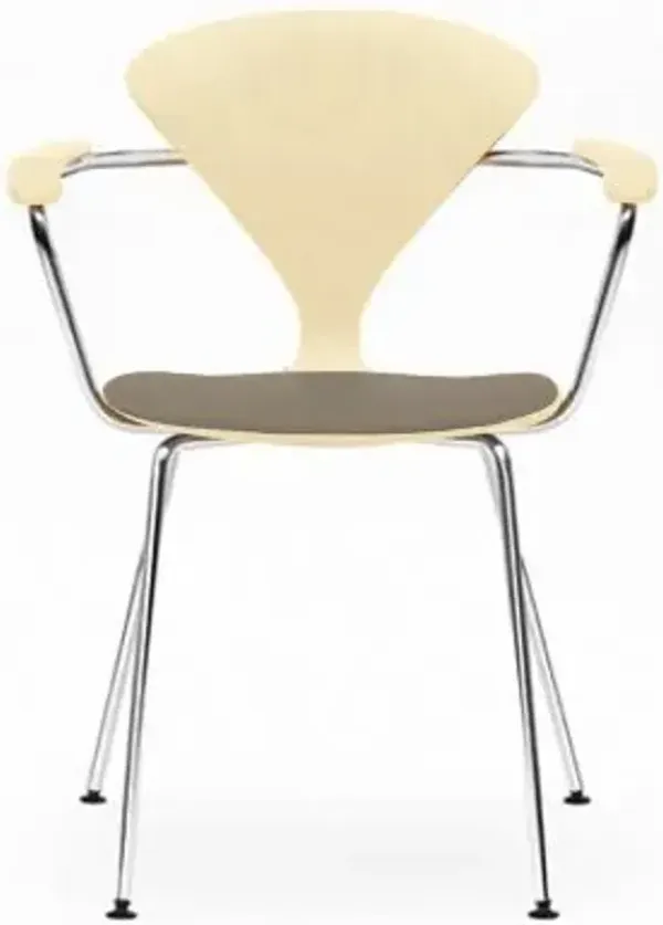 Cherner Metal Base Armchair with Seat Pad