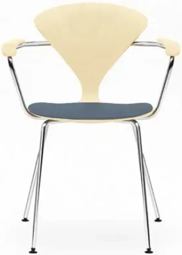 Cherner Metal Base Armchair with Seat Pad