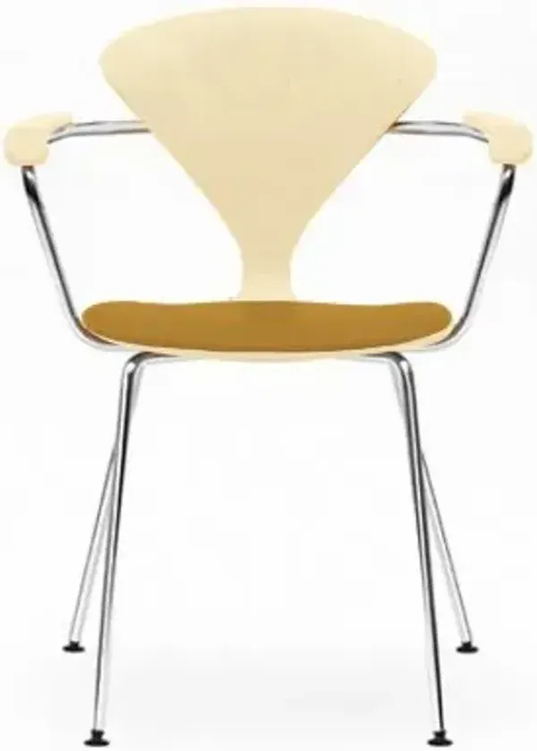 Cherner Metal Base Armchair with Seat Pad