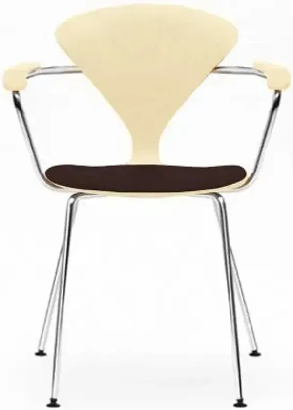 Cherner Metal Base Armchair with Seat Pad