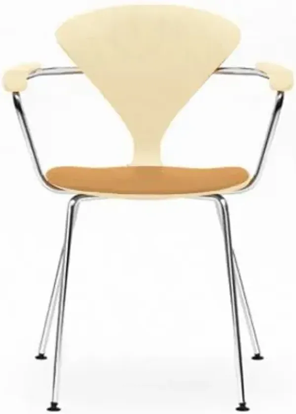 Cherner Metal Base Armchair with Seat Pad