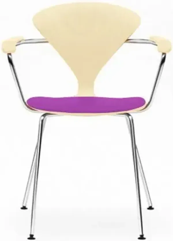 Cherner Metal Base Armchair with Seat Pad