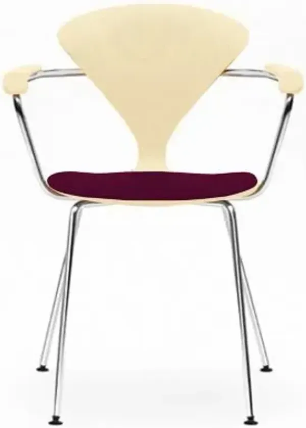 Cherner Metal Base Armchair with Seat Pad