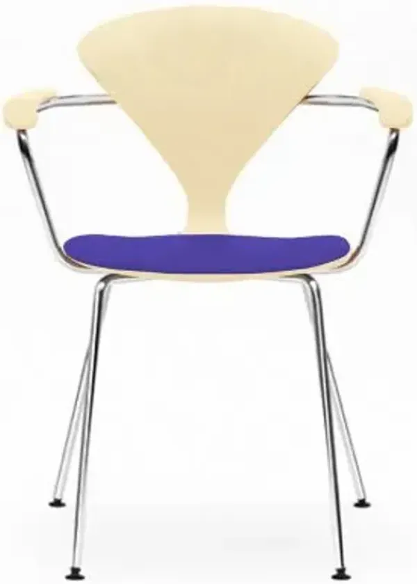 Cherner Metal Base Armchair with Seat Pad