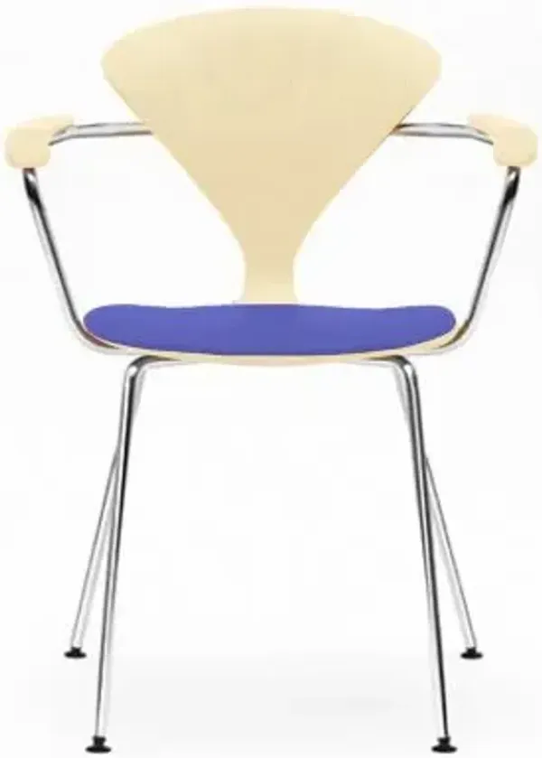 Cherner Metal Base Armchair with Seat Pad