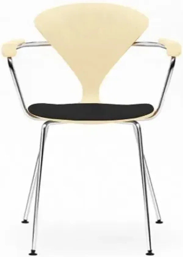 Cherner Metal Base Armchair with Seat Pad