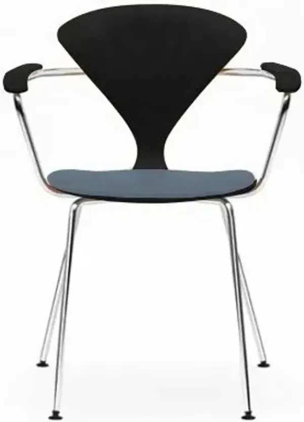 Cherner Metal Base Armchair with Seat Pad