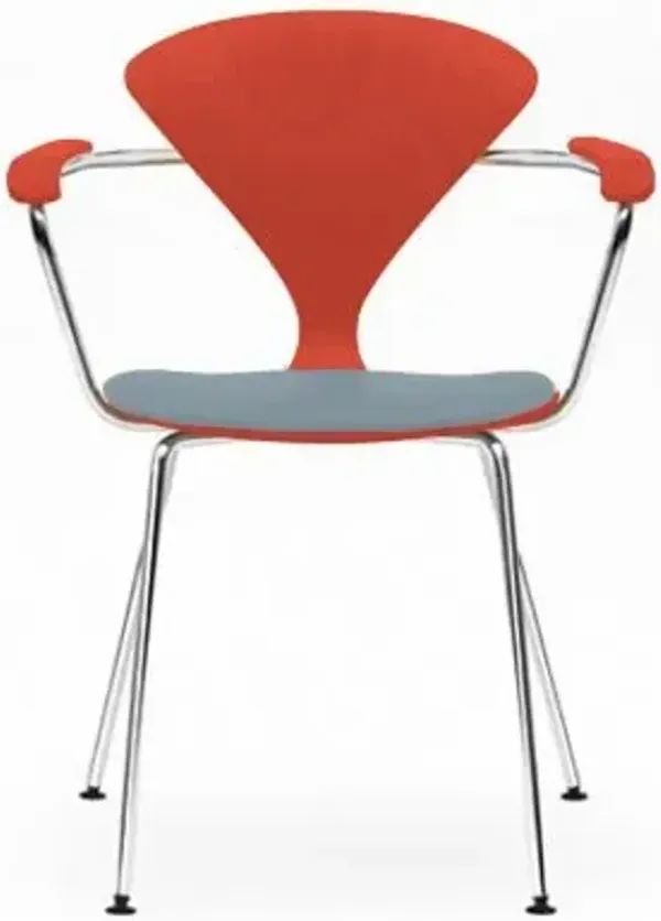 Cherner Metal Base Armchair with Seat Pad