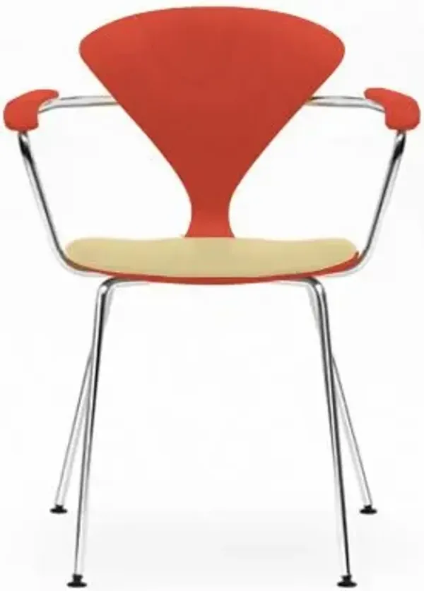 Cherner Metal Base Armchair with Seat Pad