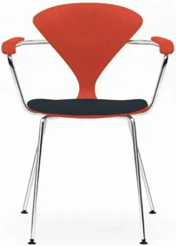 Cherner Metal Base Armchair with Seat Pad