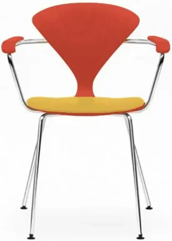Cherner Metal Base Armchair with Seat Pad