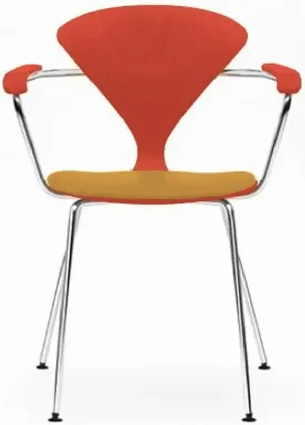 Cherner Metal Base Armchair with Seat Pad