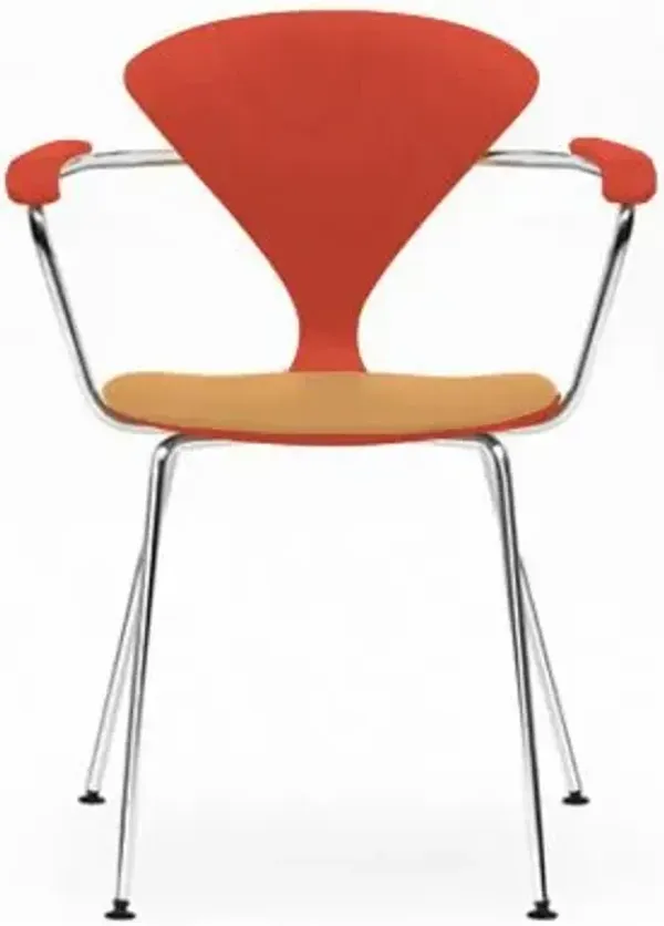 Cherner Metal Base Armchair with Seat Pad