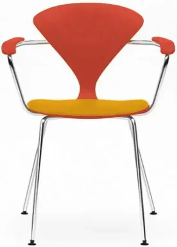 Cherner Metal Base Armchair with Seat Pad