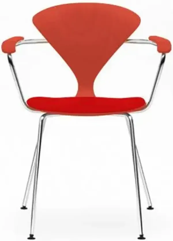 Cherner Metal Base Armchair with Seat Pad