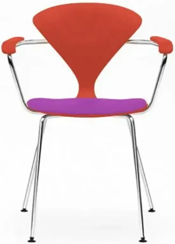 Cherner Metal Base Armchair with Seat Pad