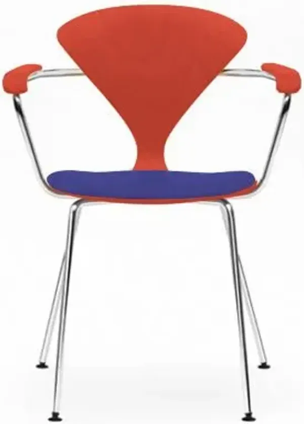 Cherner Metal Base Armchair with Seat Pad