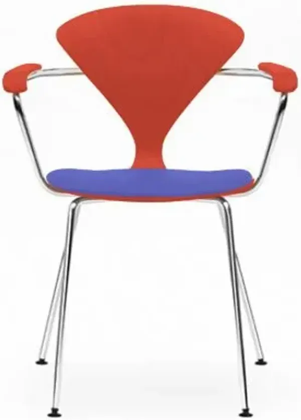 Cherner Metal Base Armchair with Seat Pad