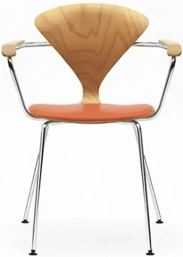 Cherner Metal Base Armchair with Seat Pad