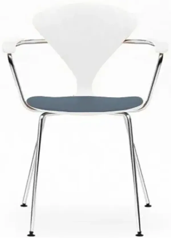 Cherner Metal Base Armchair with Seat Pad