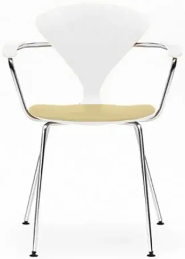 Cherner Metal Base Armchair with Seat Pad