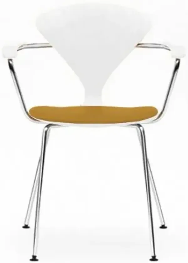 Cherner Metal Base Armchair with Seat Pad