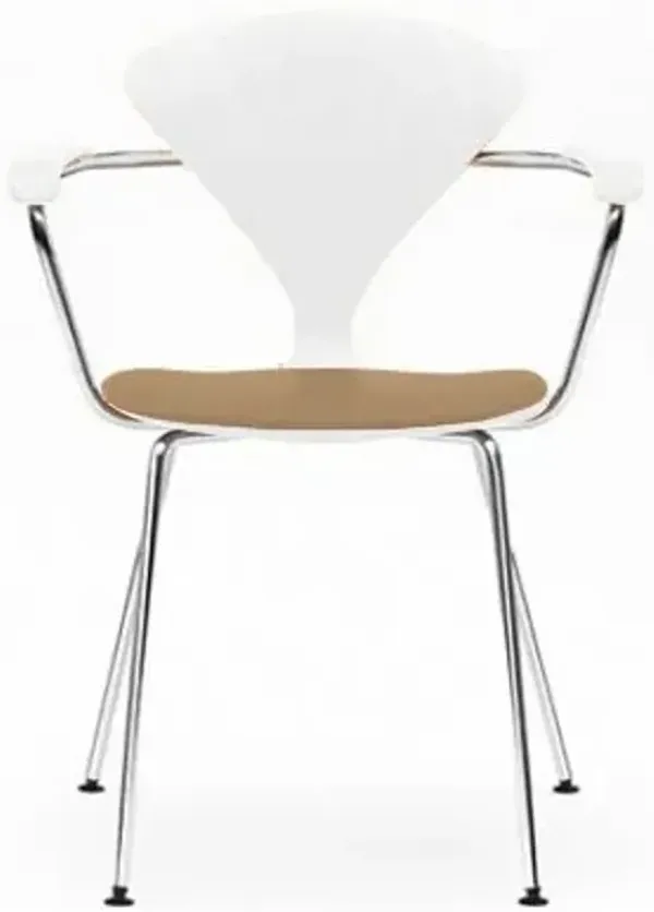 Cherner Metal Base Armchair with Seat Pad