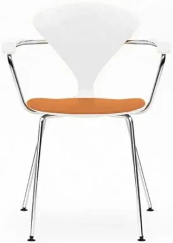 Cherner Metal Base Armchair with Seat Pad