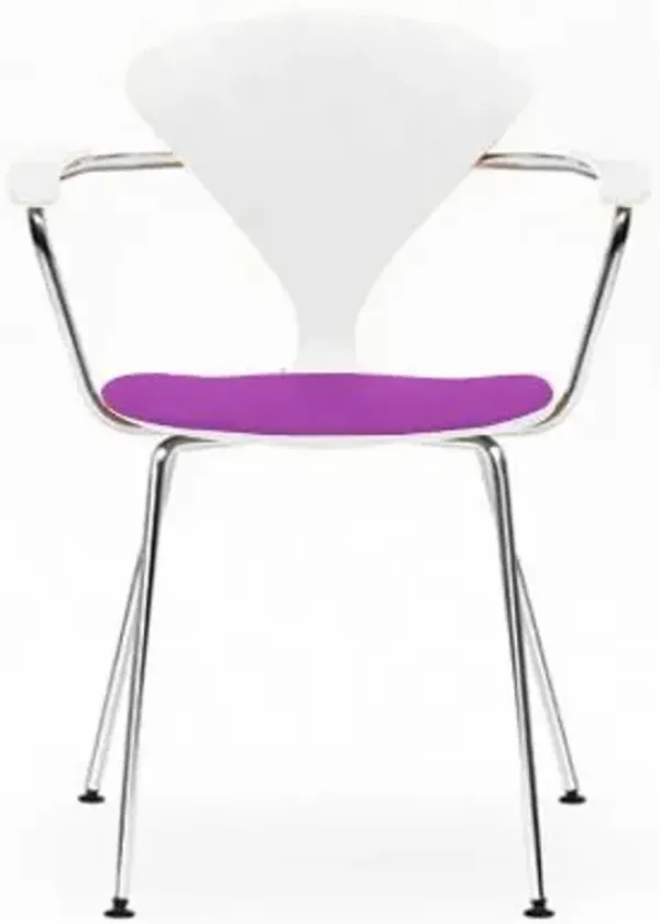 Cherner Metal Base Armchair with Seat Pad