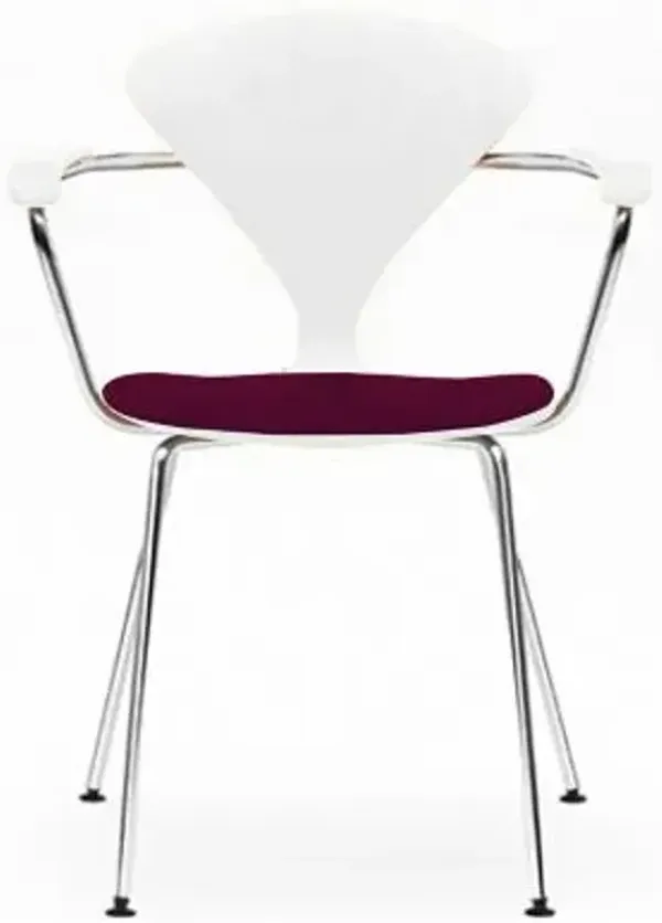 Cherner Metal Base Armchair with Seat Pad