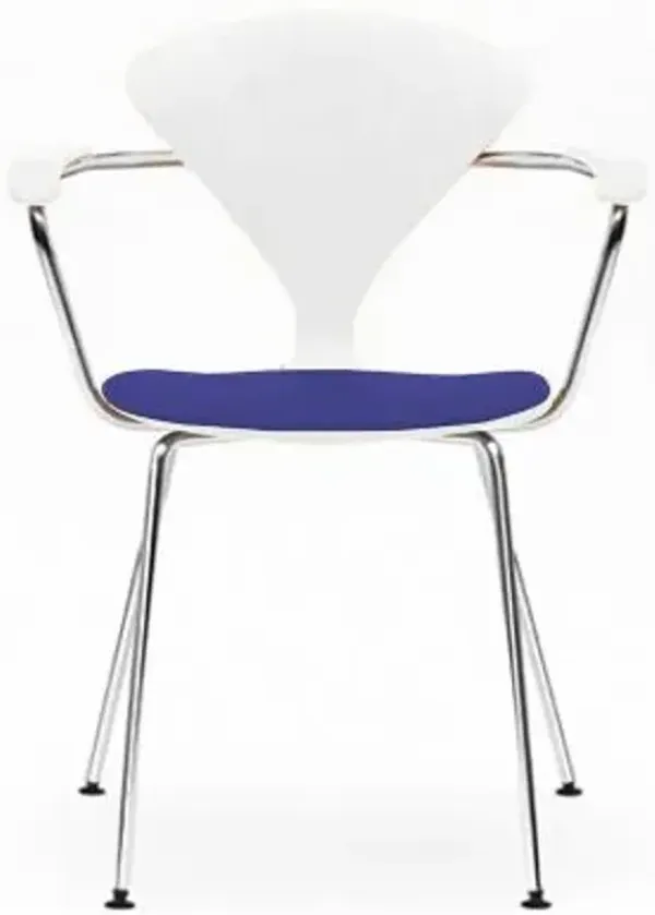 Cherner Metal Base Armchair with Seat Pad
