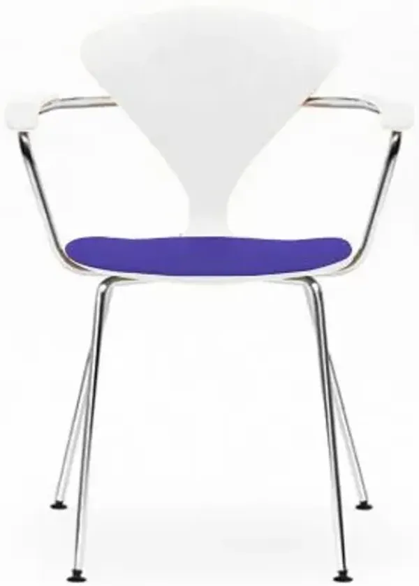 Cherner Metal Base Armchair with Seat Pad