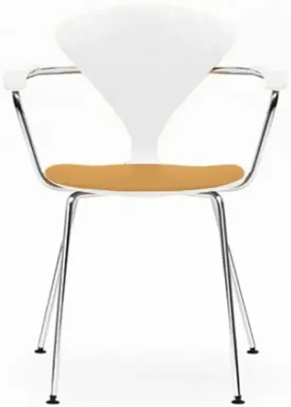 Cherner Metal Base Armchair with Seat Pad