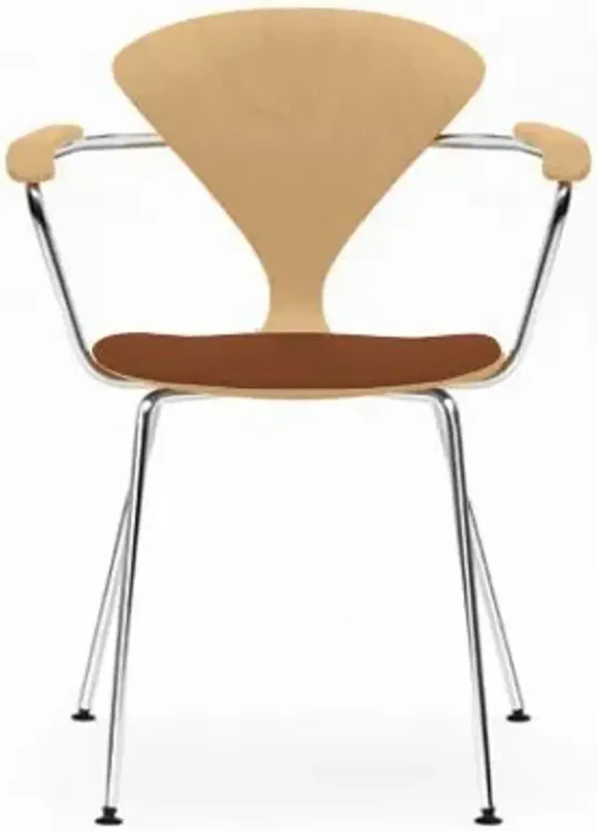 Cherner Metal Base Armchair with Seat Pad